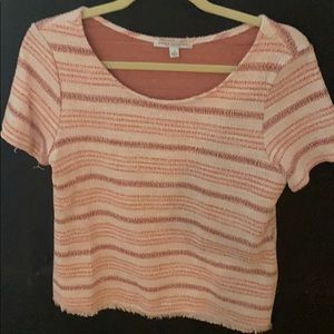 Short Sleeve pink stripped shirt